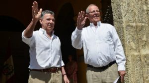 Kuczynski y Santos insisten a los países americanos por ayuda humanitaria a Venezuela 