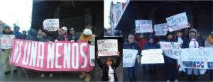 NUEVA YORK.- Activistas dominicanas marchan ayer jueves 8 de marzo en el Alto Manhattan contra los feminicidios y exigiendo al Gobierno políticas más agresivas y eficaces para enfrentar el flagelo. (Fotos Miguel Cruz Tejada)