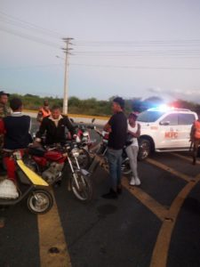 Comisión Militar y Policial MOPC retiene  motocicletas por carreras clandestinas 