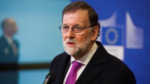 GRAF7753  BRUSELAS  23 02 2018 - El presidente del Gobierno  Mariano Rajoy  atiende a los medios de comunicacion antes de asistir a la conferencia de alto nivel sobre el Sahel organizada por la Comision Europea hoy en Bruselas  EFE Horst Wagner