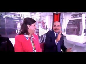 Video: presidente Medina aborda cabina del Teleférico de Santo Domingo; queda inaugurado