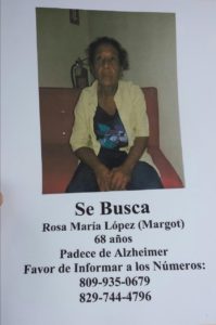 Reportan como desaparecida a la señora Rosa María López