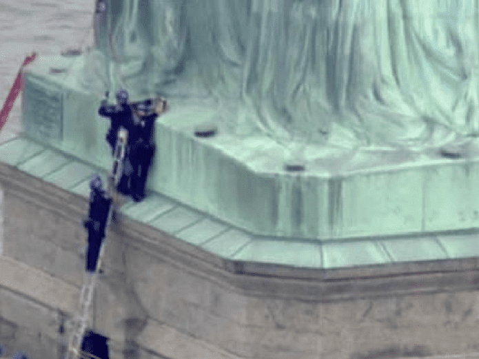 La mujer que escaló la Estatua de la Libertad