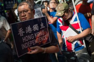 Demócratas de Hong Kong protestan 
