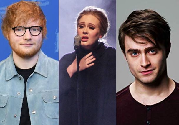 Ed Sheeran, Adele y Daniel Radcliffe los jóvenes más ricos del Reino Unido