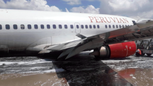 Avión de Peruvian Airlines sufre accidente en Bolivia