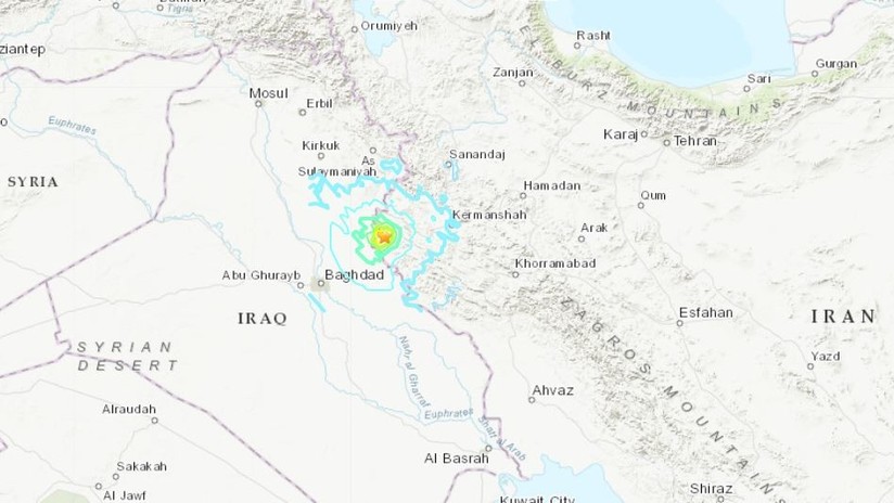 Sismo de magnitud 5,8 se registra en Irán cerca de la frontera con Irak