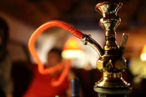 Part of a hookah in the arabic restaurant