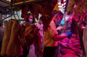 China ha vuelto a detectar coronavirus en el embalaje de pescado congelado procedente de Ecuador y en el de carne congelada de cerdo importada de Brasil, informaron hoy los medios locales. EFE/EPA/MIGUEL CANDELA/Archivo