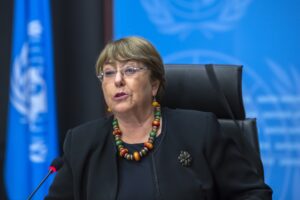 La alta comisionada de la ONU para los derechos humanos, Michelle Bachelet. EFE/EPA/MARTIAL TREZZINI