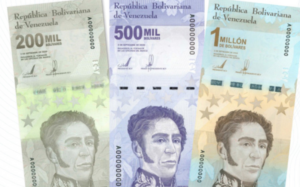 Venezuela incorpora tres nuevos billetes a su cono monetario a partir del próximo lunes