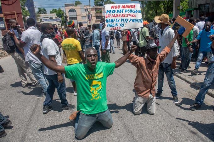 Manifestación en Haití cerca de donde trabajó religioso francés secuestrado