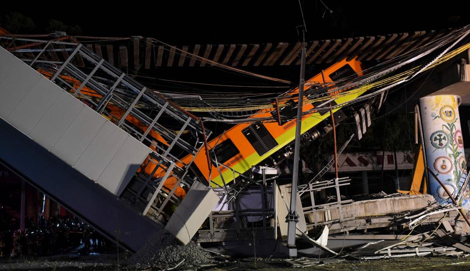 Al menos 23 muertos por derrumbe de un tramo del metro en México