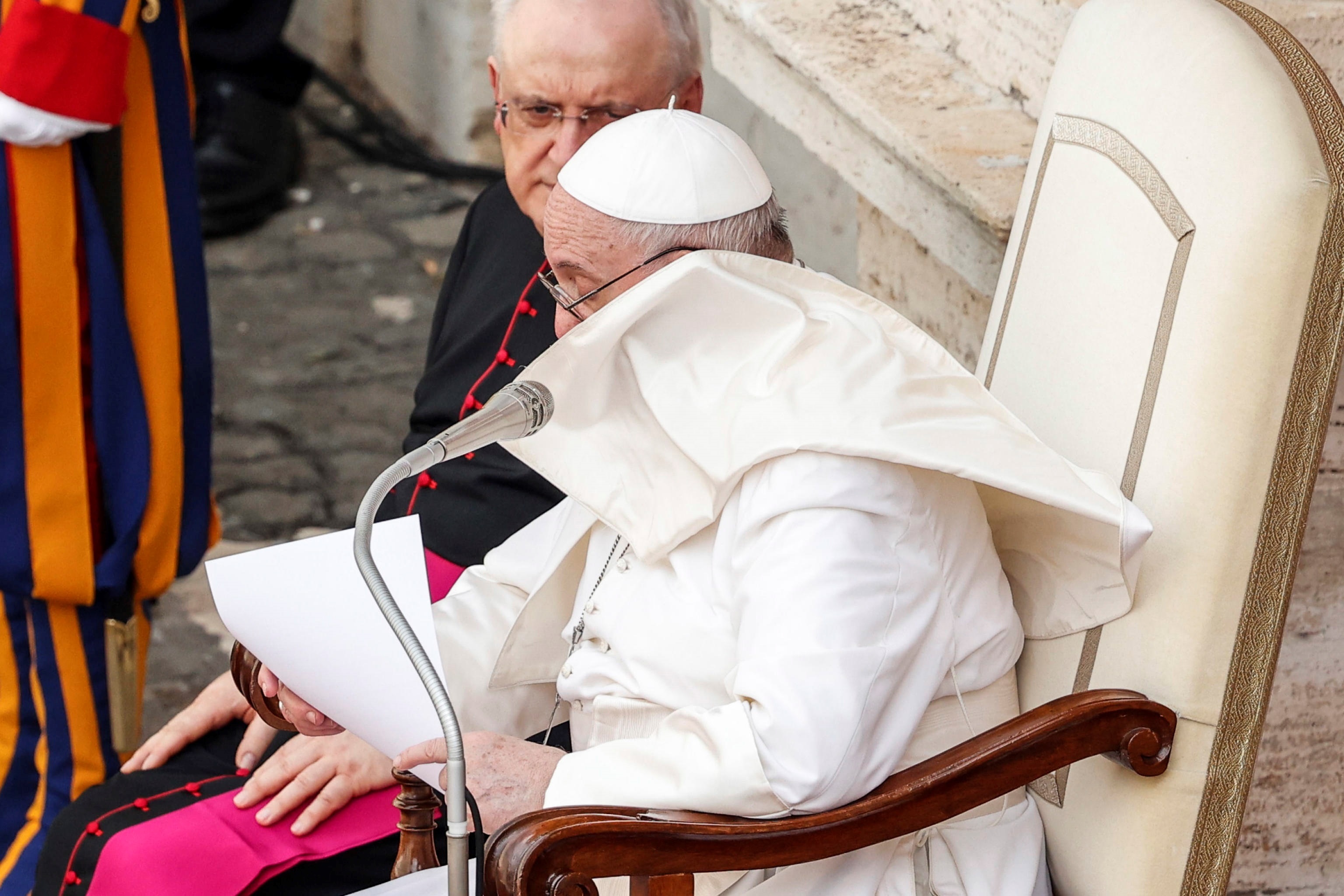 El papa Francisco en la audiencia general de los miércoles en el Vaticano.
