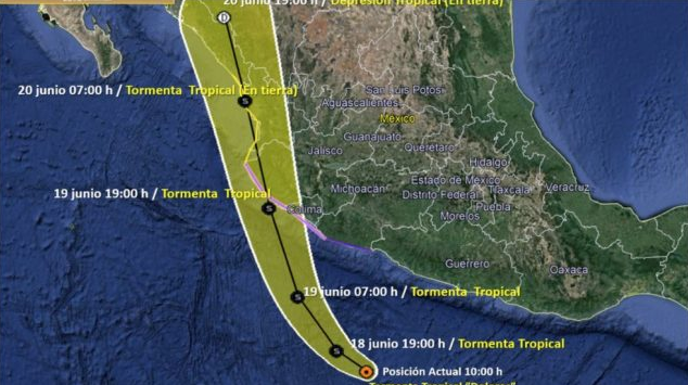 Tormenta tropical Dolores se encuentra "muy cercana" a costas mexicanas