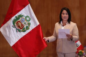 En la imagen, la candidata presidencial peruana Keiko Fujimori, del partido Fuerza Popular. EFE/Paolo Aguilar/Archivo