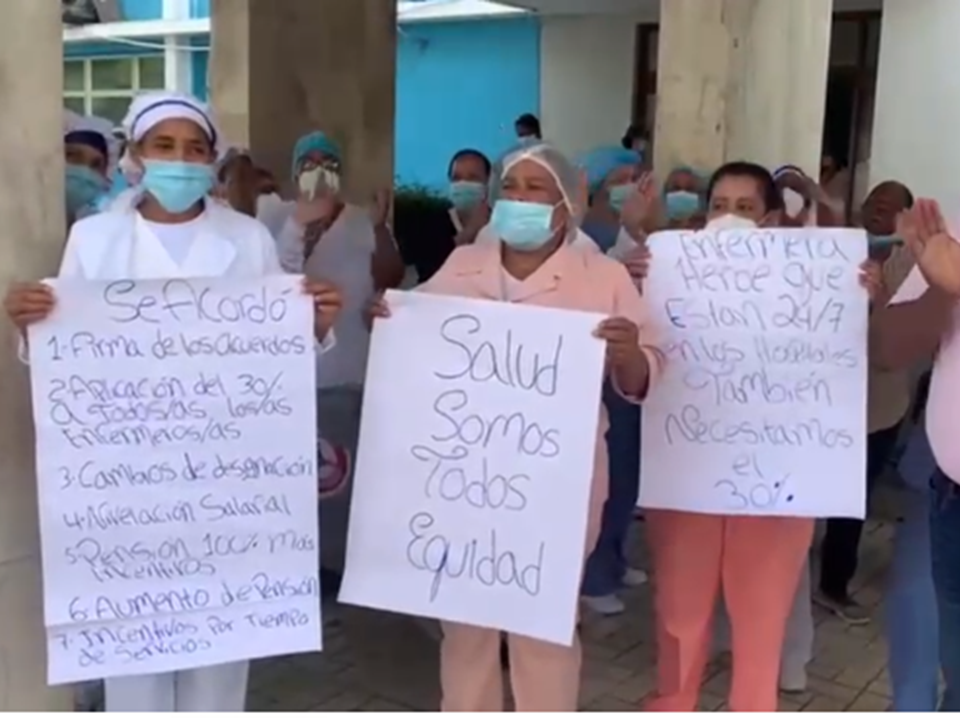 Enfermeras del hospital San Vicente de Paúl en SFM paralizan labores