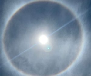 Reportan aparición de “halo solar” en Restauración de Dajabón