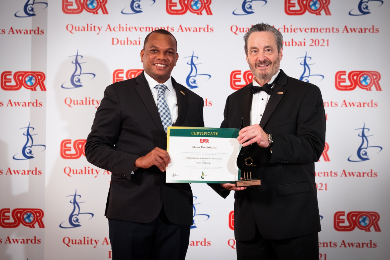 Edesur recibe premio "ESQR’s Quality Achievements Award 2021” en Dubai