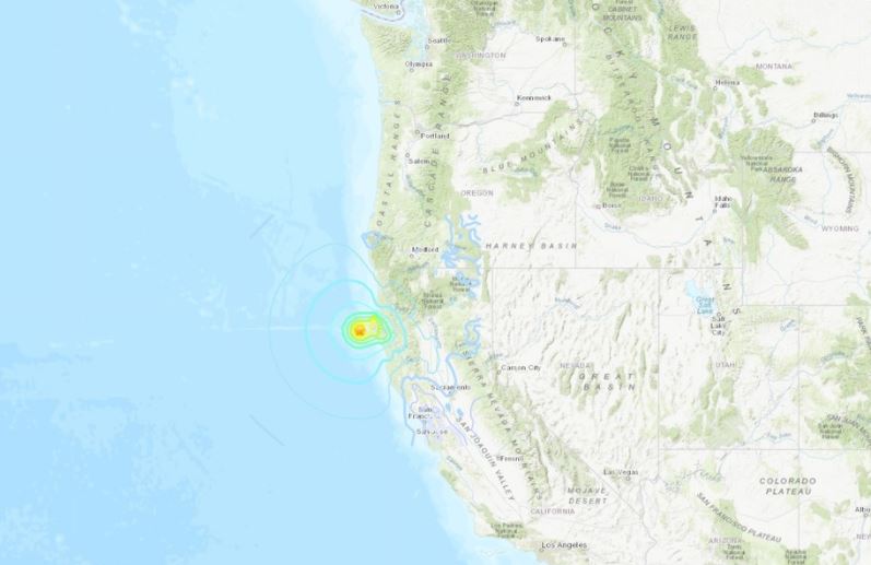 Se registra fuerte sismo de magnitud 6,2 frente a las costas de California