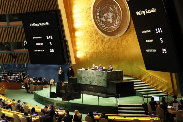 Asamblea General de la ONU deploró la invasión rusa en Ucrania