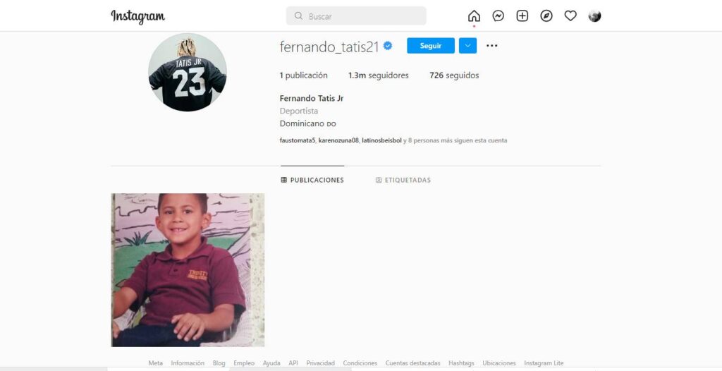 Fernando Tatis borró todas las fotos de su instagram