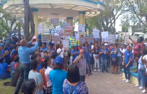 ADP en Yaguate vuelve a protestar por construcción de dos escuelas 