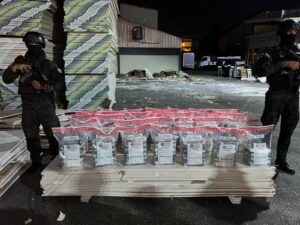 190 paquetes de cocaína
