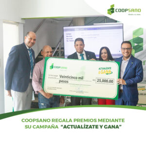 Cooperativa COOPSANO regala premios a través de su campaña “Actualízate y Gana”