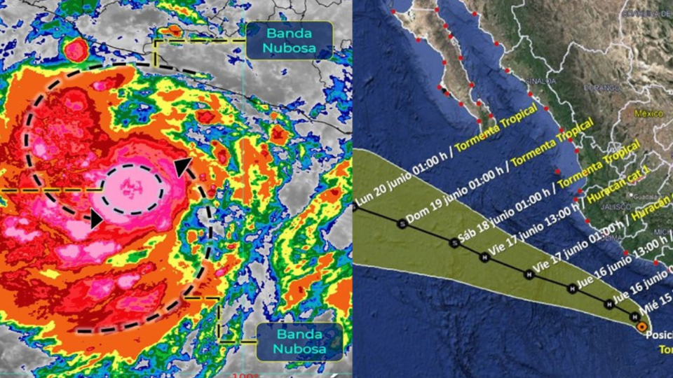 Tormenta Blas se intensificará hoy 15 de junio a huracán categoría 1