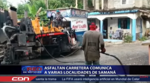 Asfaltan carretera comunica a varias localidades de Samaná