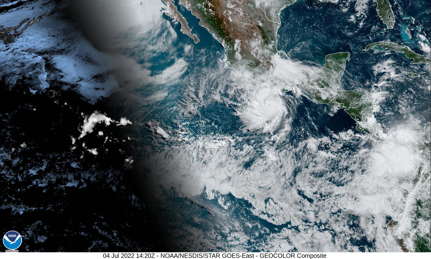 Ciclón Bonnie se intensifica a huracán en el Pacífico de México