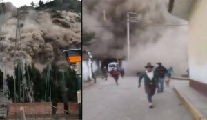Reportan deslizamiento de cerro en Chavín de Huántar en Perú: afirman sepultó 150 casa y “sigue cayendo”